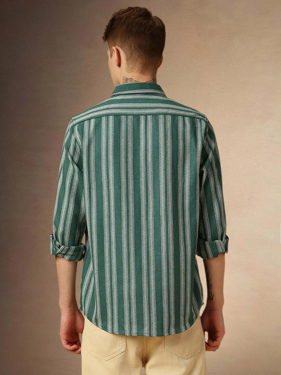 Striped Relaxed Fit Casual Shirt