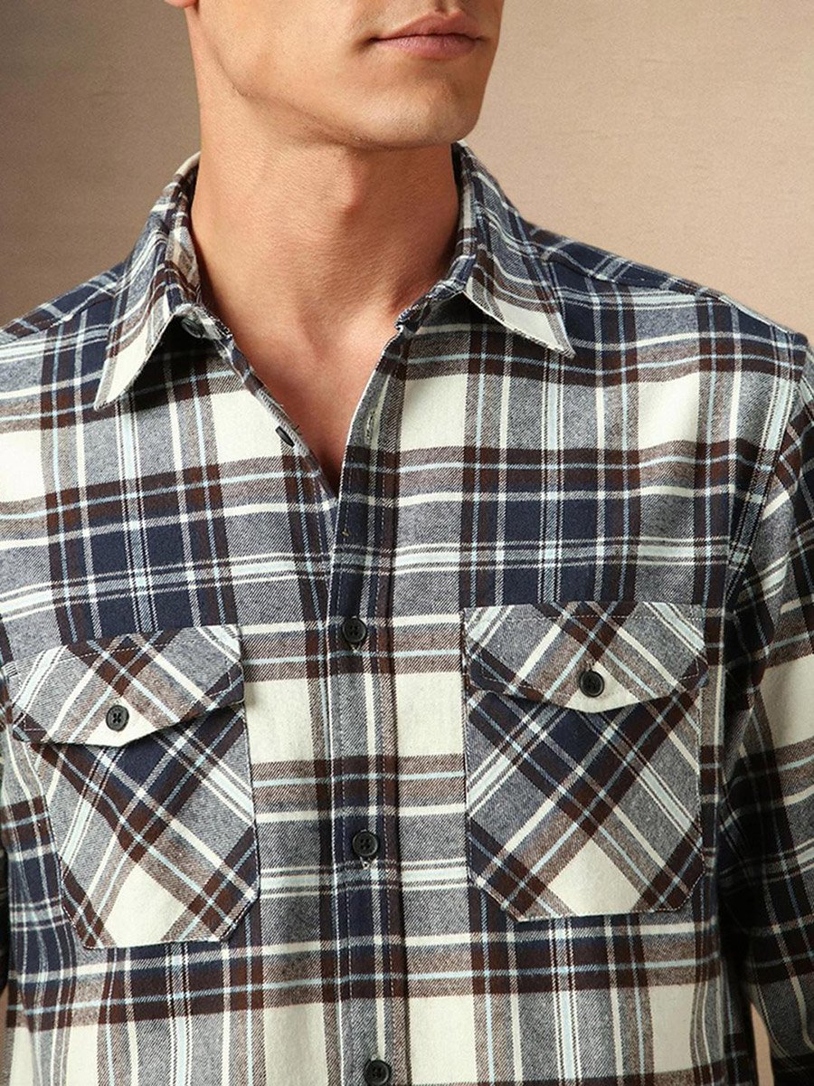 Plaid Flannel Long Sleeves Shirt