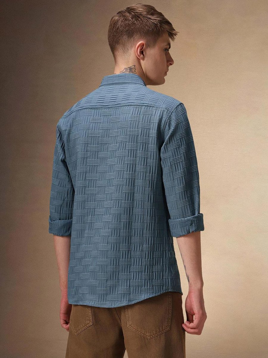 Button-Down Collar Casual Shirt