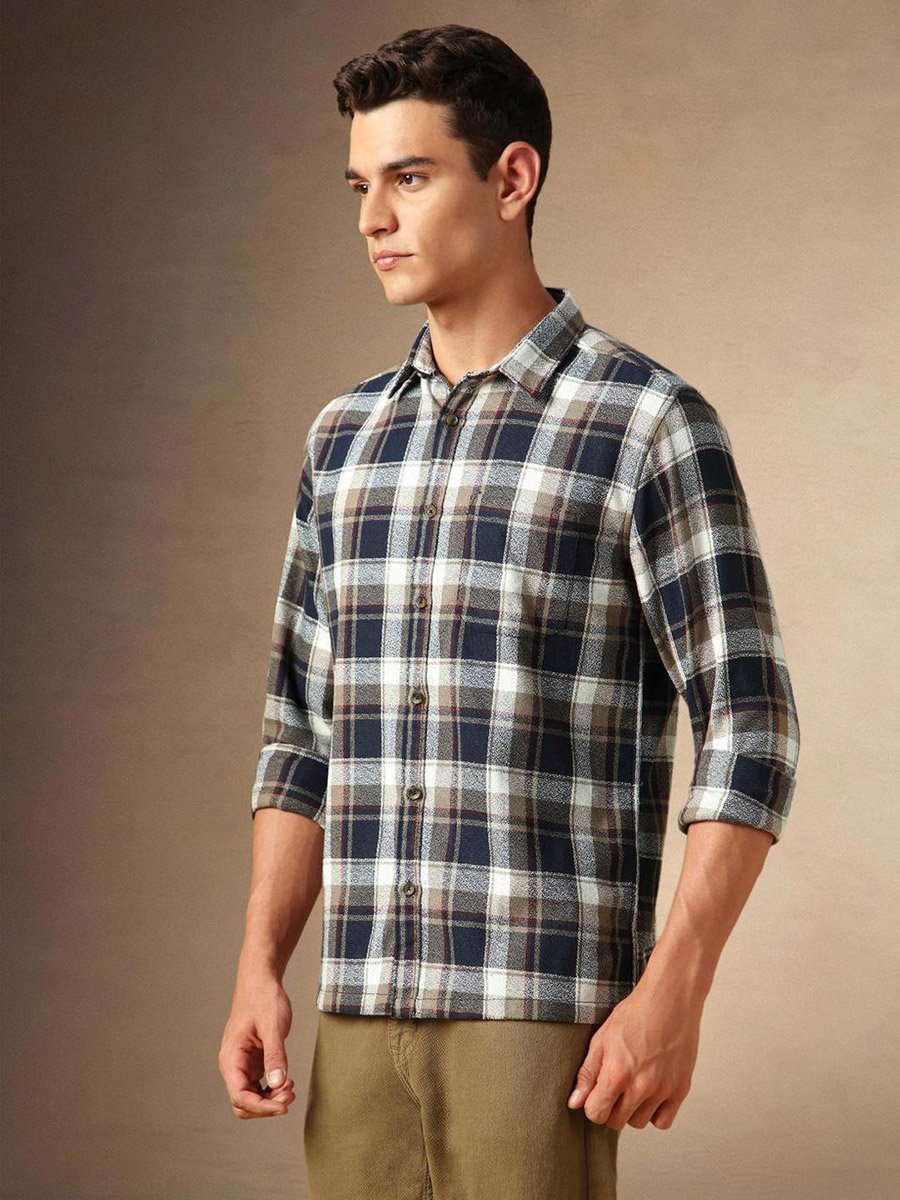 Checked Button Down Casual Shirt