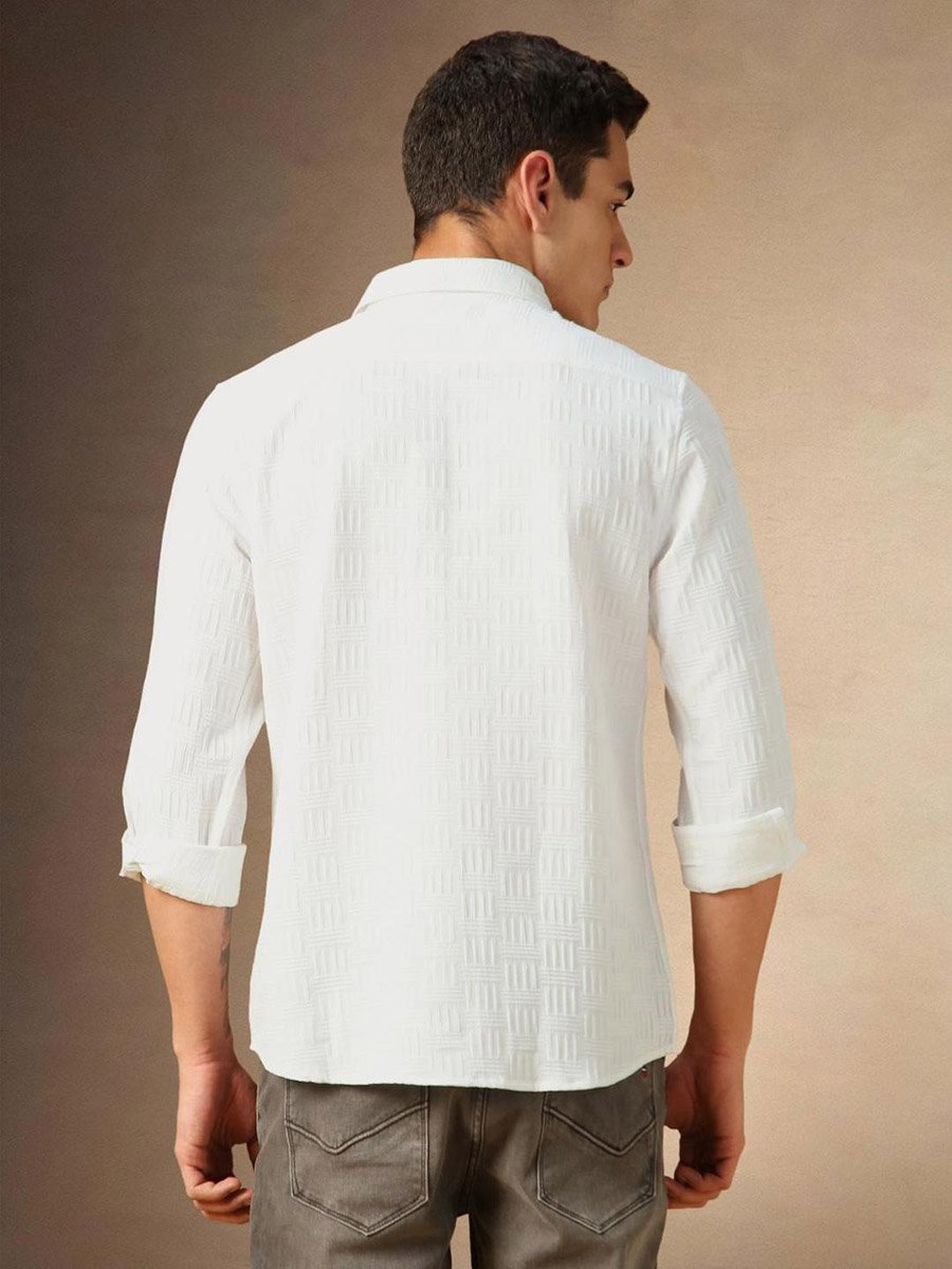 Button Down Collar Plain Casual Shirt