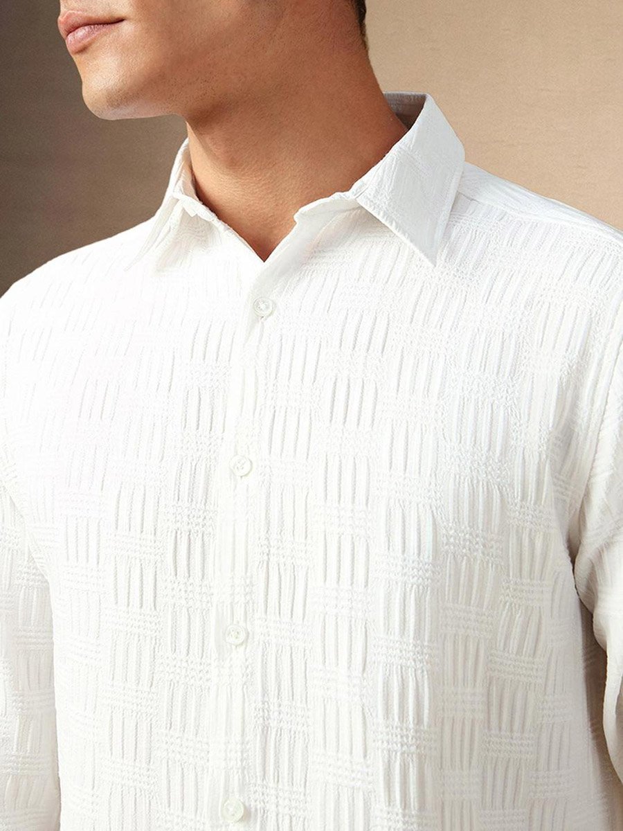 Button Down Collar Plain Casual Shirt