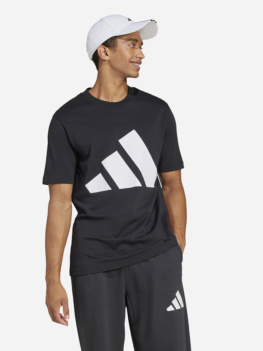 Essentials Big Logo Single Men Graphic T-Shirt Black