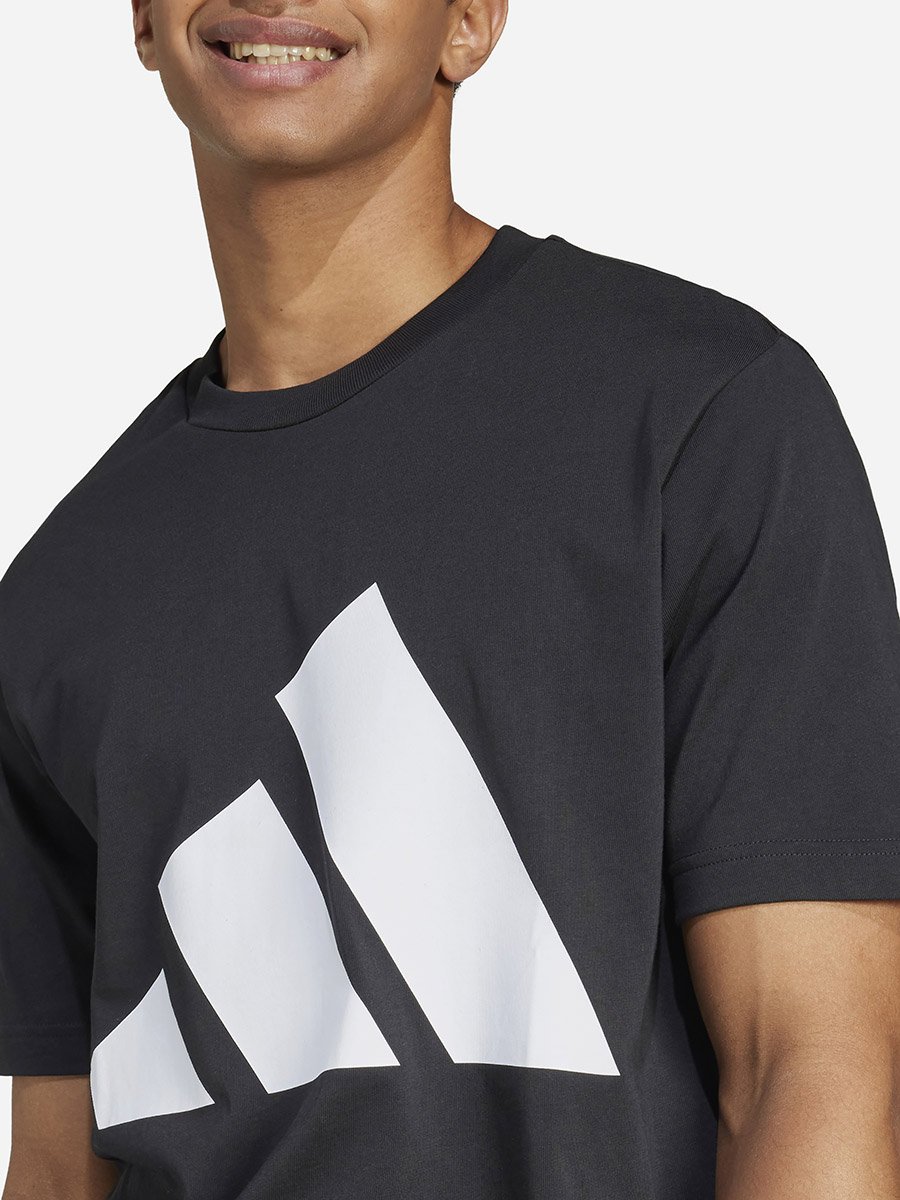 Essentials Big Logo Single Men Graphic T-Shirt Black
