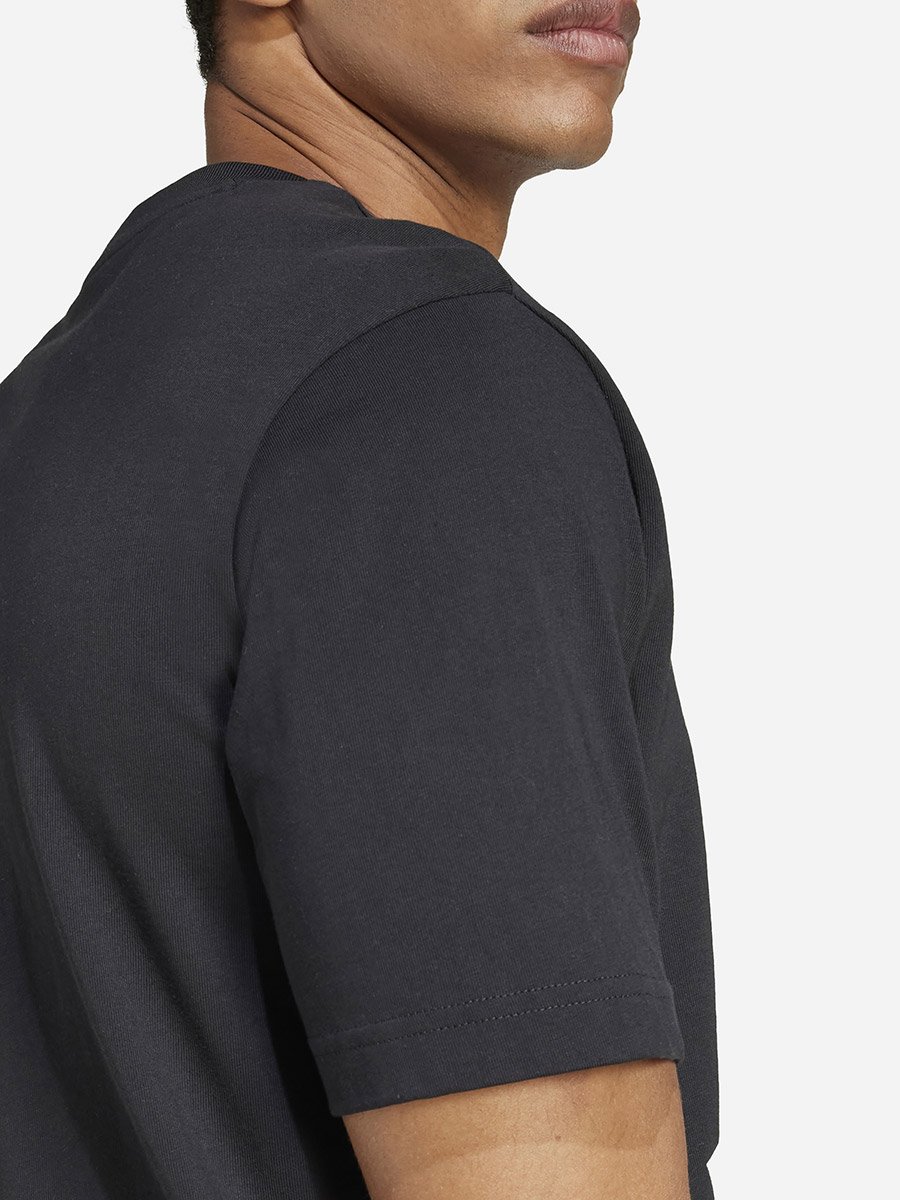 Essentials Big Logo Single Men Graphic T-Shirt Black