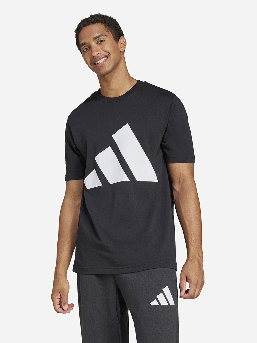 Essentials Big Logo Single Men Graphic T-Shirt Black
