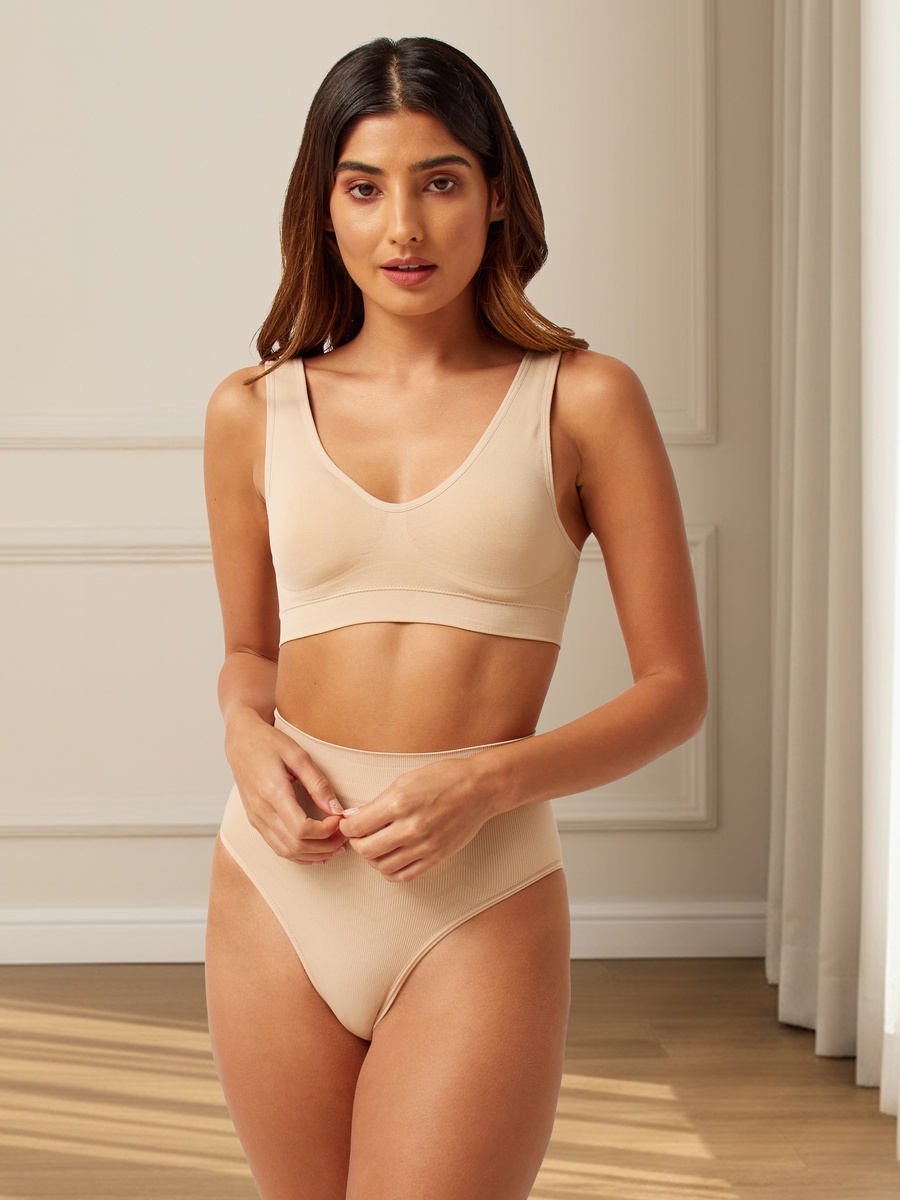 Padded Non-Wired Seamless Support Bra