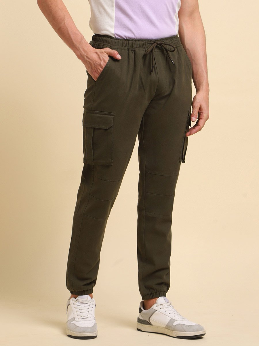 Mid Rise Regular Fit Trousers with Cargo Pockets