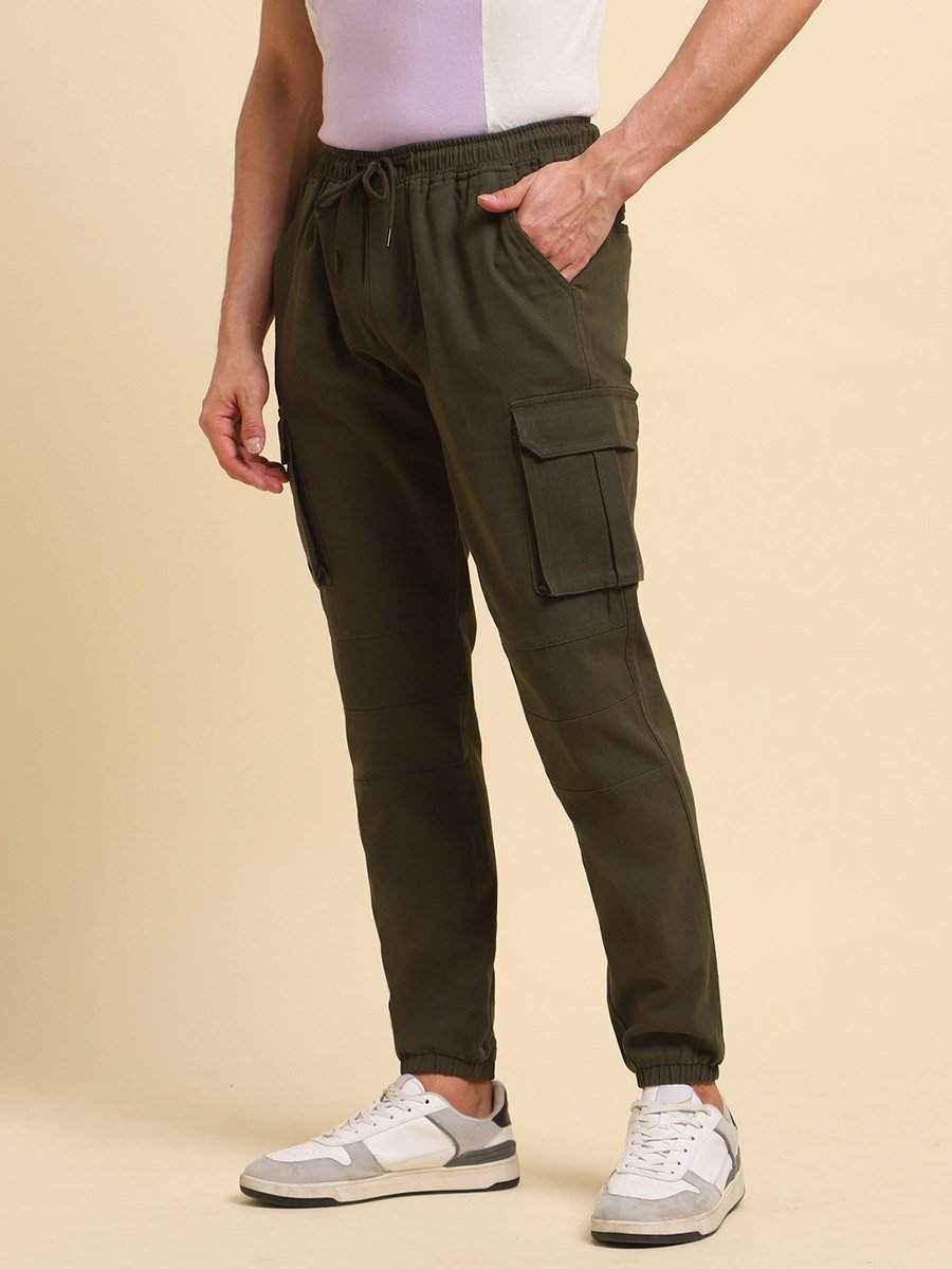 Mid Rise Regular Fit Trousers with Cargo Pockets