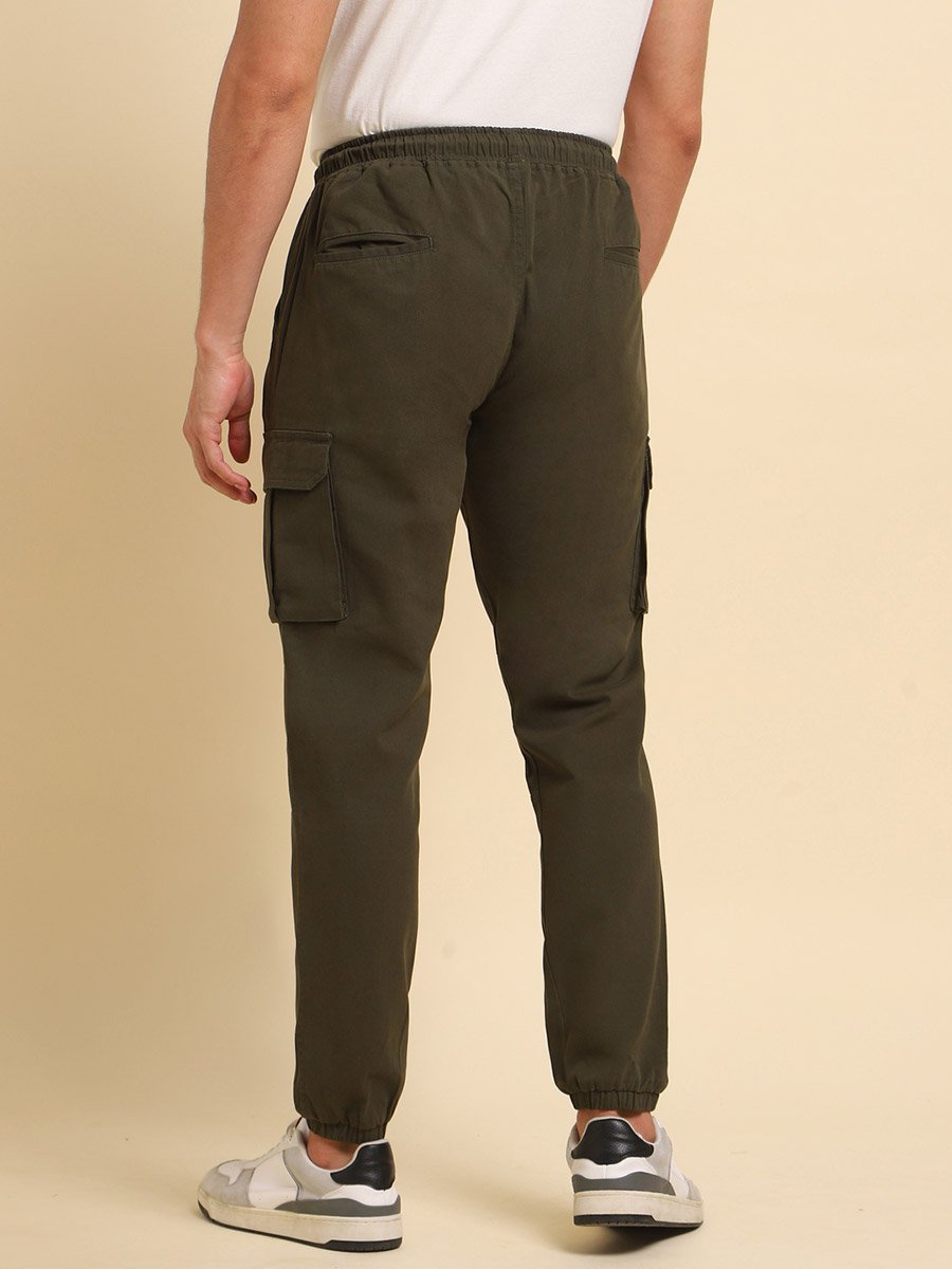 Mid Rise Regular Fit Trousers with Cargo Pockets