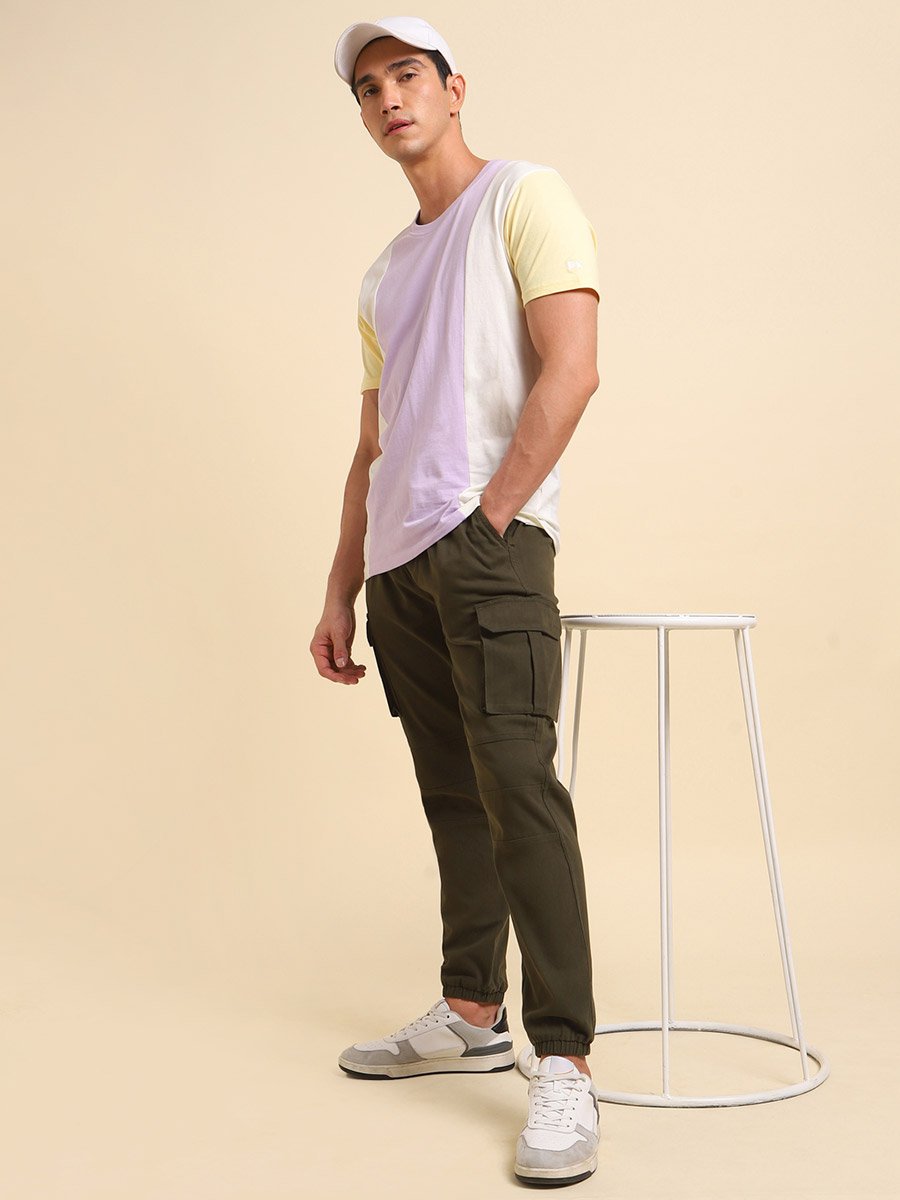 Mid Rise Regular Fit Trousers with Cargo Pockets