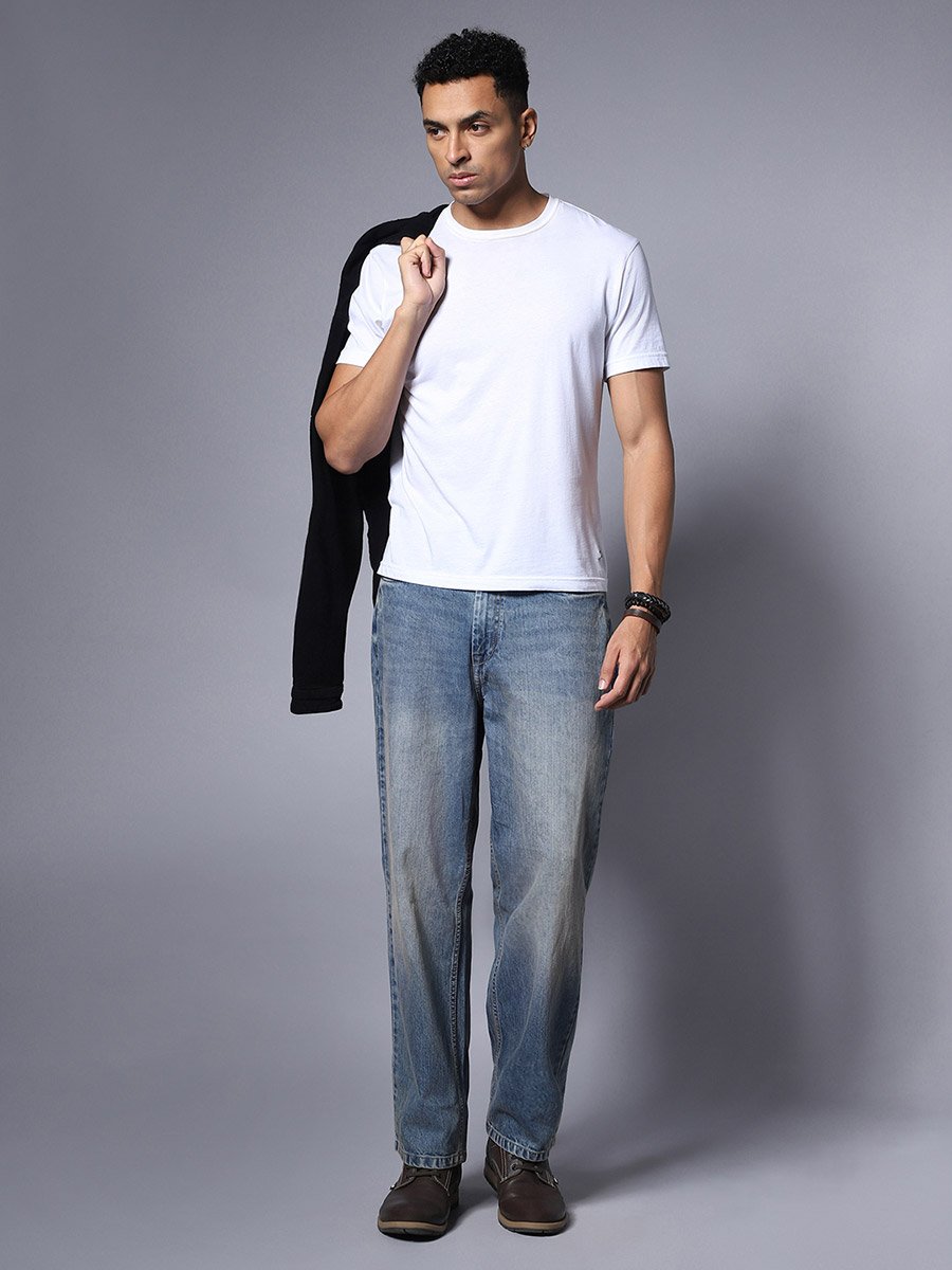 Mid Rise Regular Fit Faded Jeans