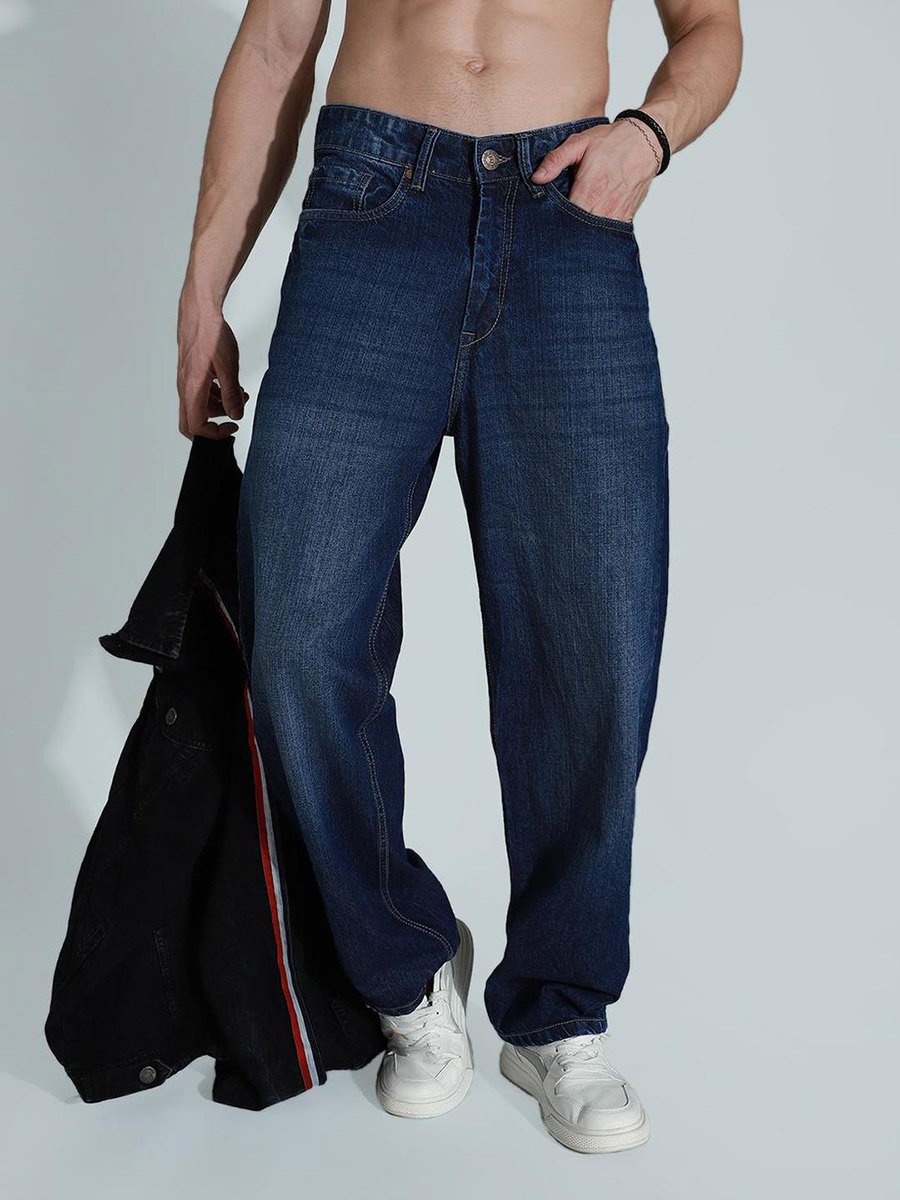 Mid Rise Whiskered Regular Fit Jeans