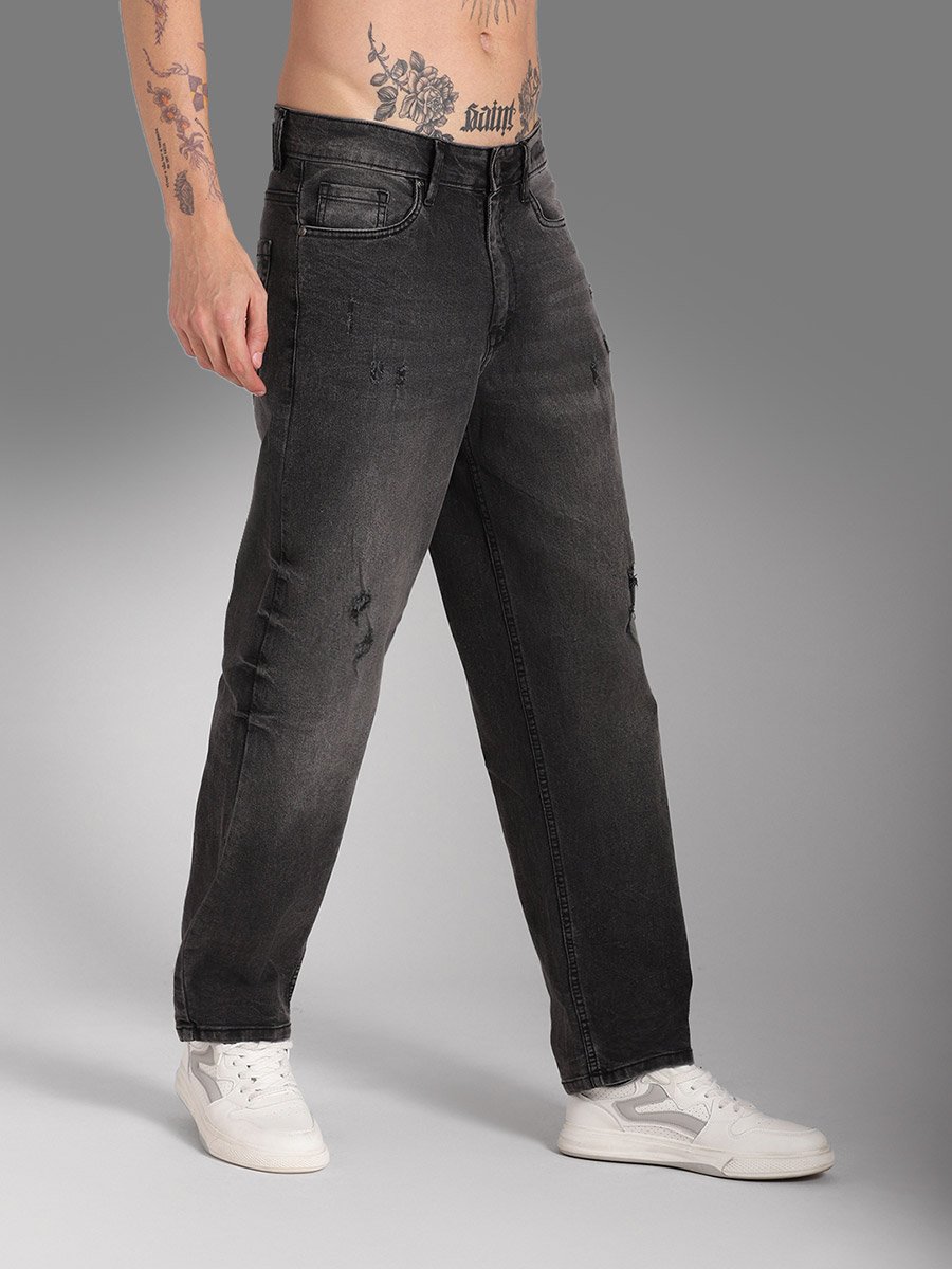 Mid Rise Distressed Regular Fit Jeans