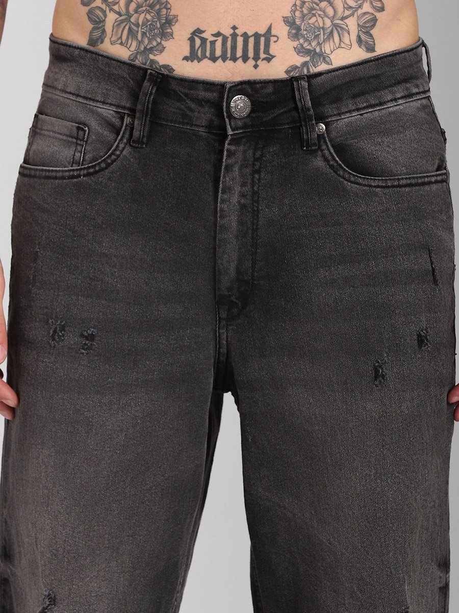 Mid Rise Distressed Regular Fit Jeans