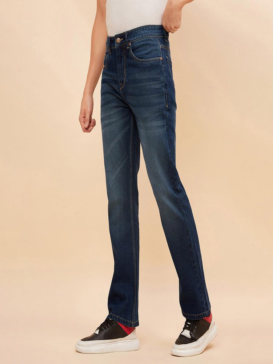 Mid Rise Whiskered Regular Fit Jeans