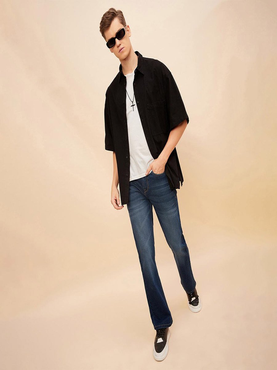 Mid Rise Whiskered Regular Fit Jeans