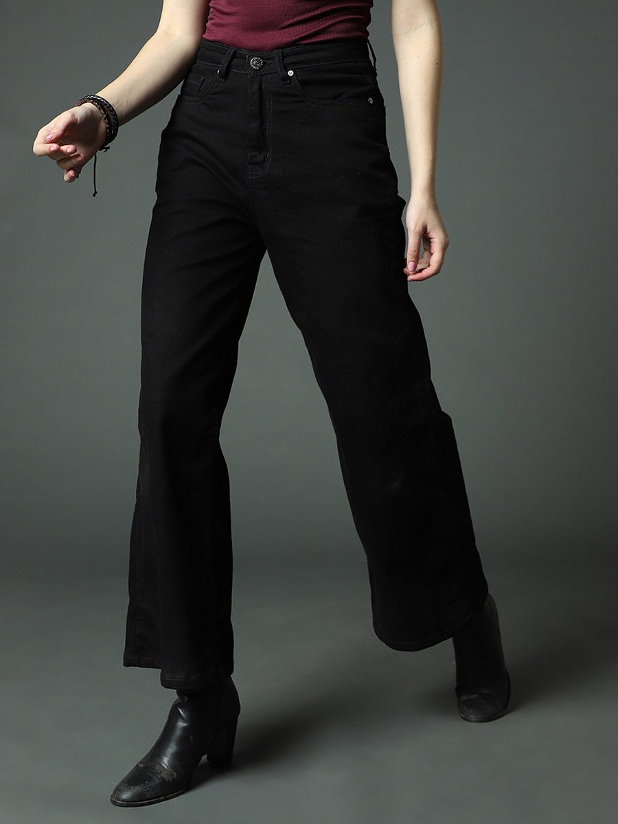  Mid Rise Wide Leg Jeans 