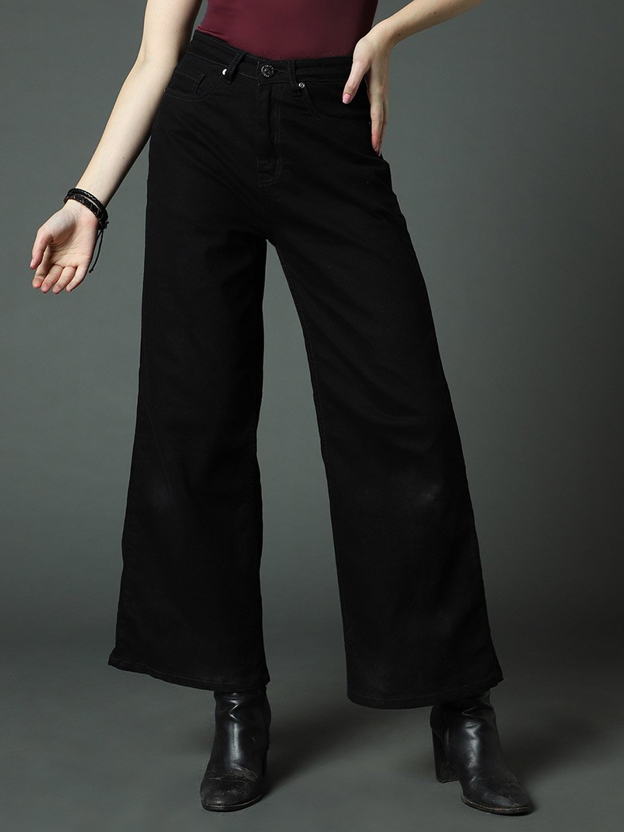  Mid Rise Wide Leg Jeans 