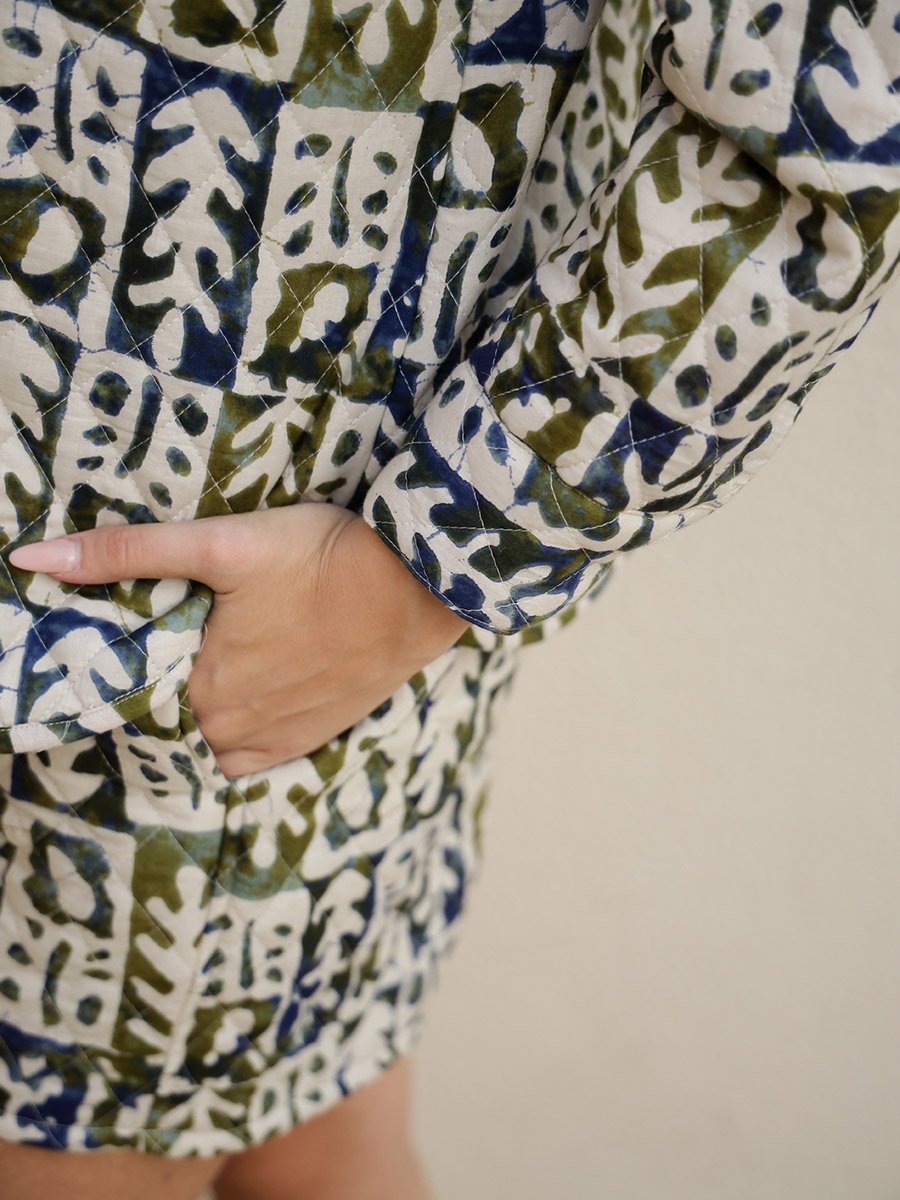 Printed Buttoned Shirt and Shorts Co-Ords