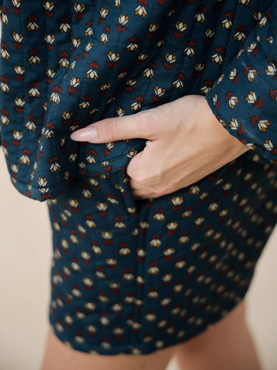 Floral Printed Buttoned Shirt and Shorts Co-Ords