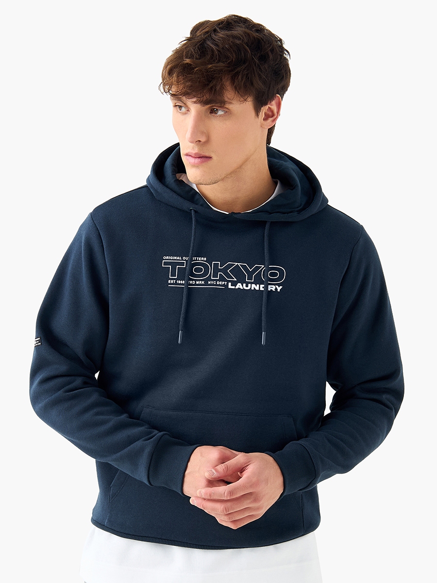 Printed Hooded Sweatshirt with Long Sleeves