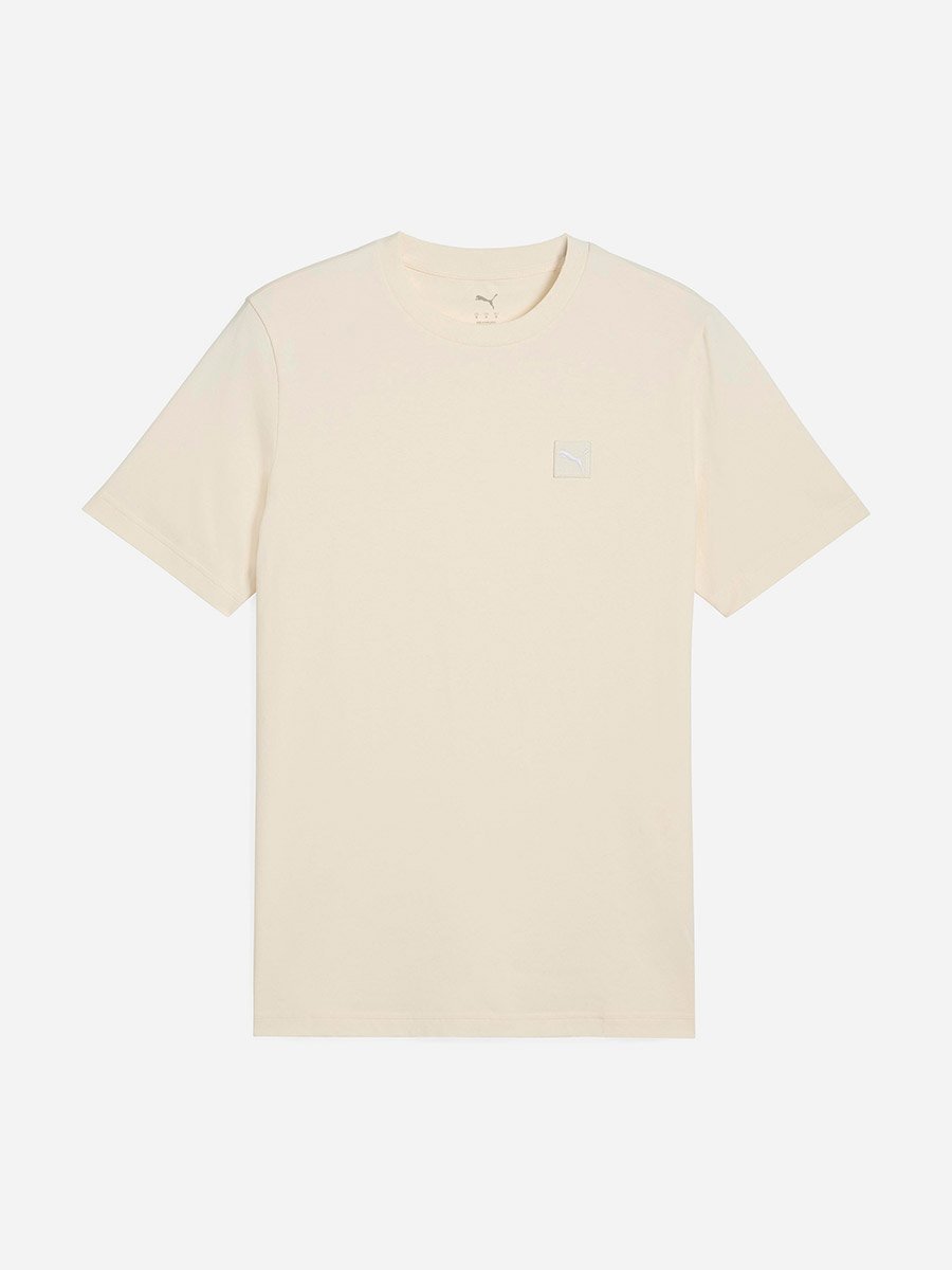 Solid Regular Fit T-Shirt with Patch Detail
