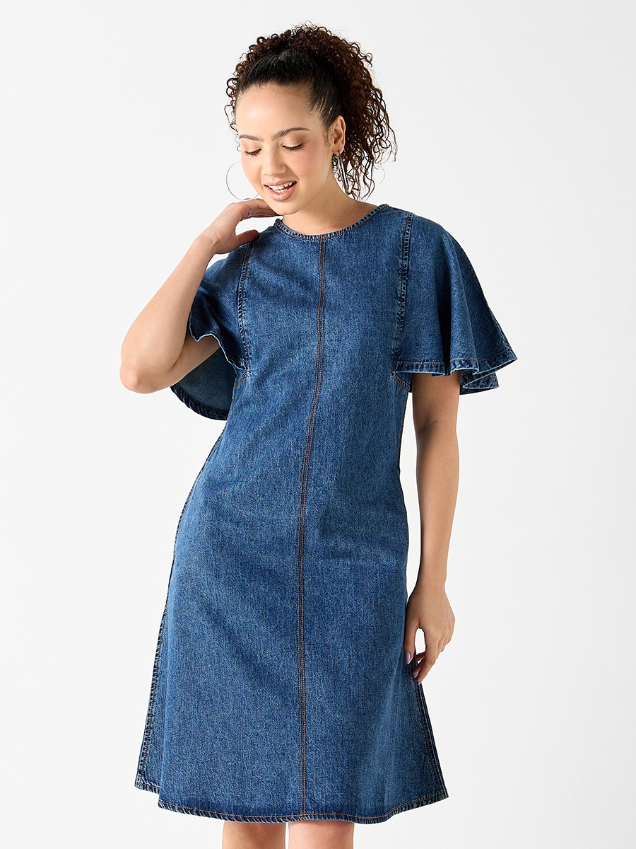 calvin klein denim overall dress Girls in Blue 12 Yrs length:31 Metal zip with branded enduse-occasion Gap Gapheritage Denim Mini