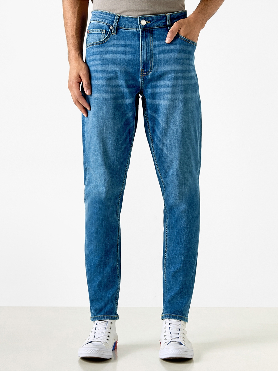 Lee Cooper Skinny Fit Mid-Rise Jeans with Pockets