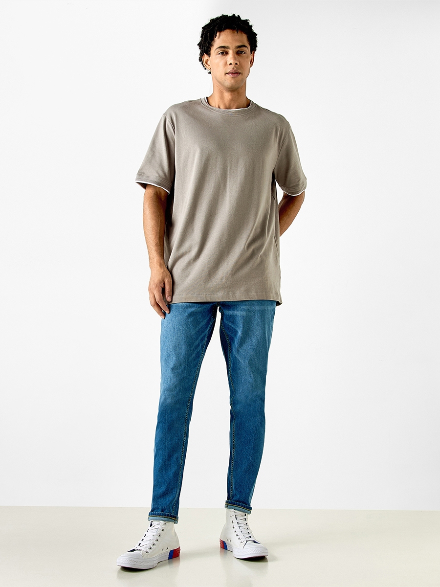 Lee Cooper Skinny Fit Mid-Rise Jeans with Pockets