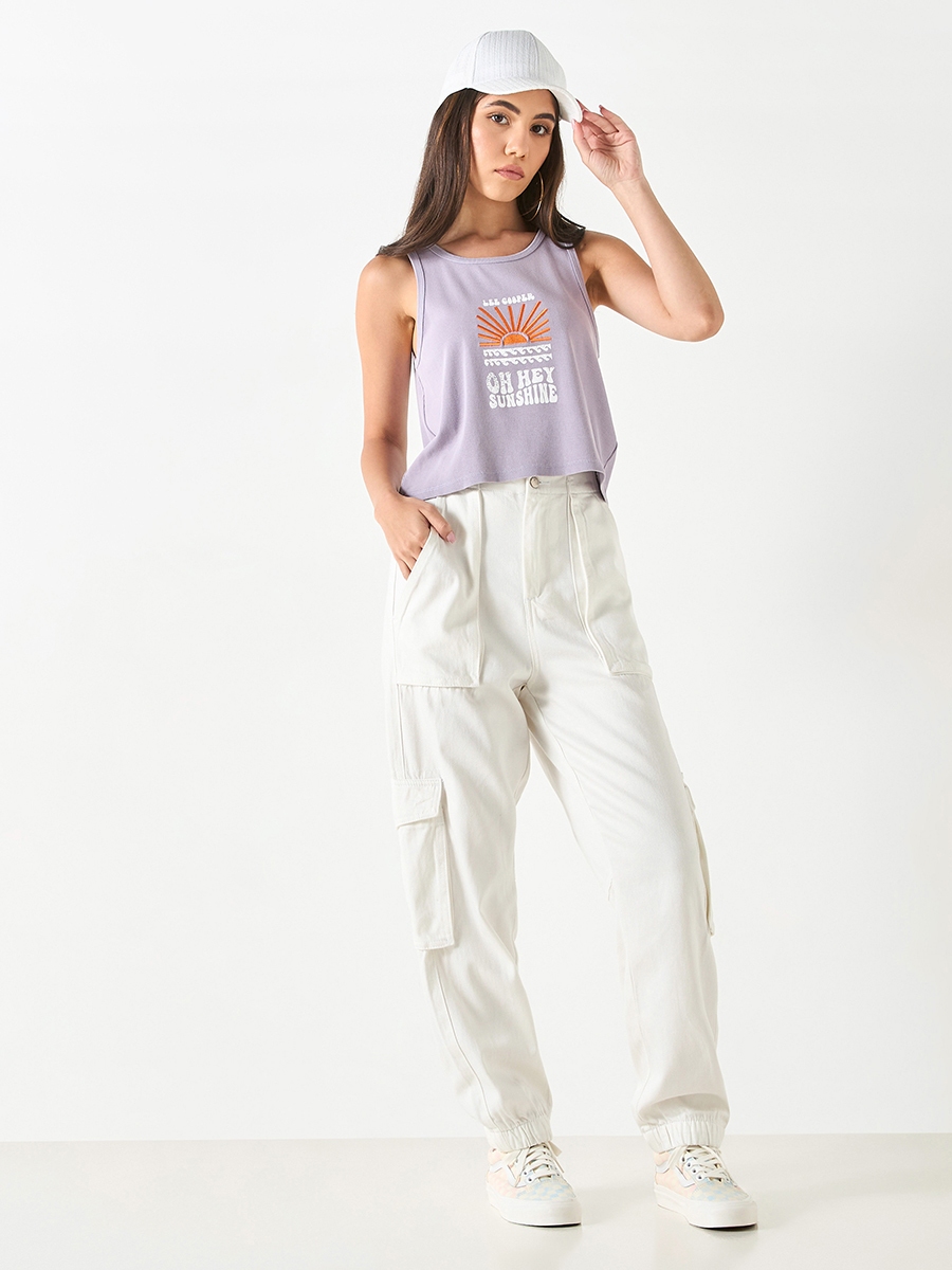 Lee Cooper Graphic Print Sleeveless T-Shirt