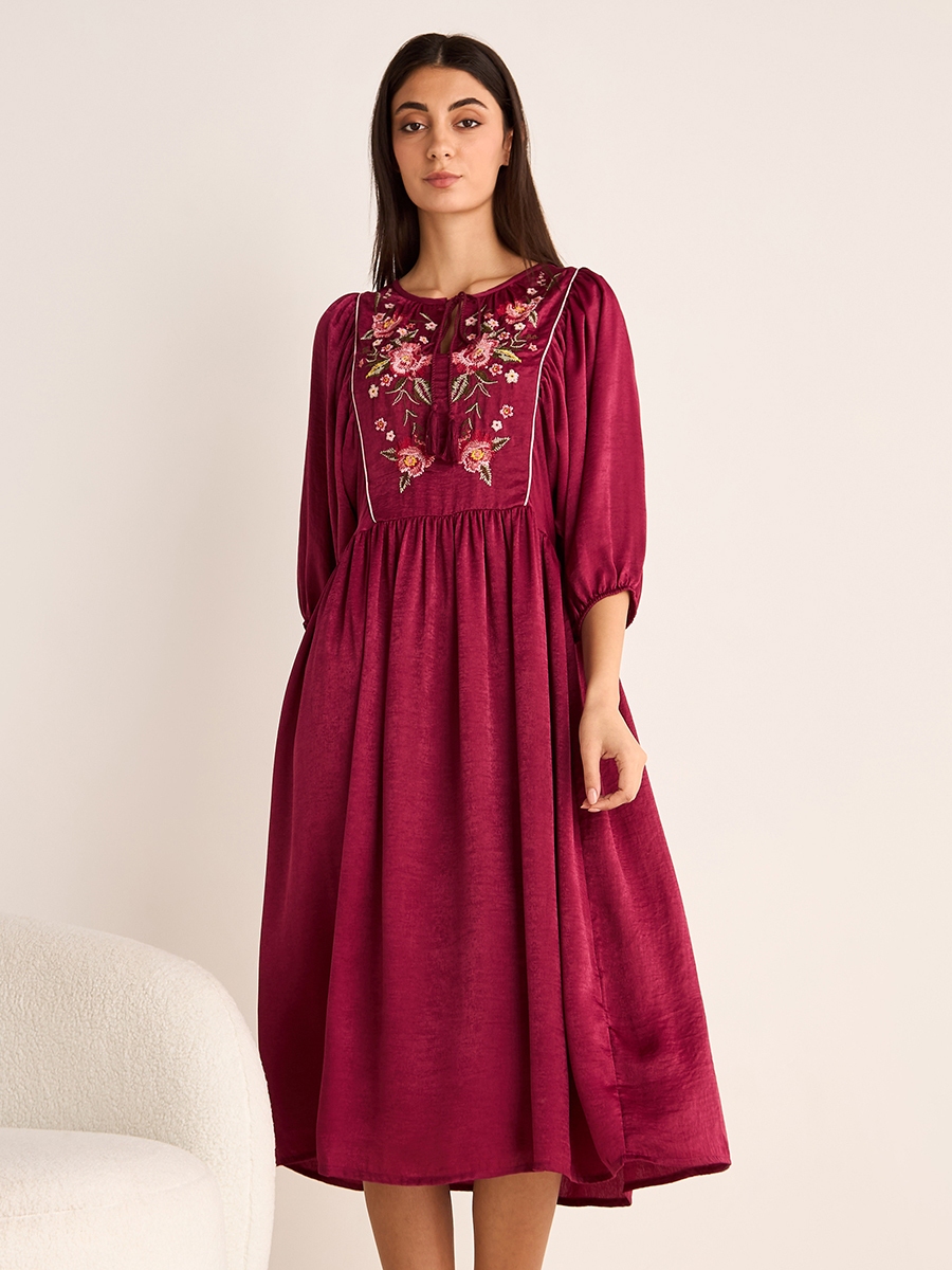 embroidered night dress Glamorous Embroidered Beaded Strapless Formal Evening Dress with Wrap SS396