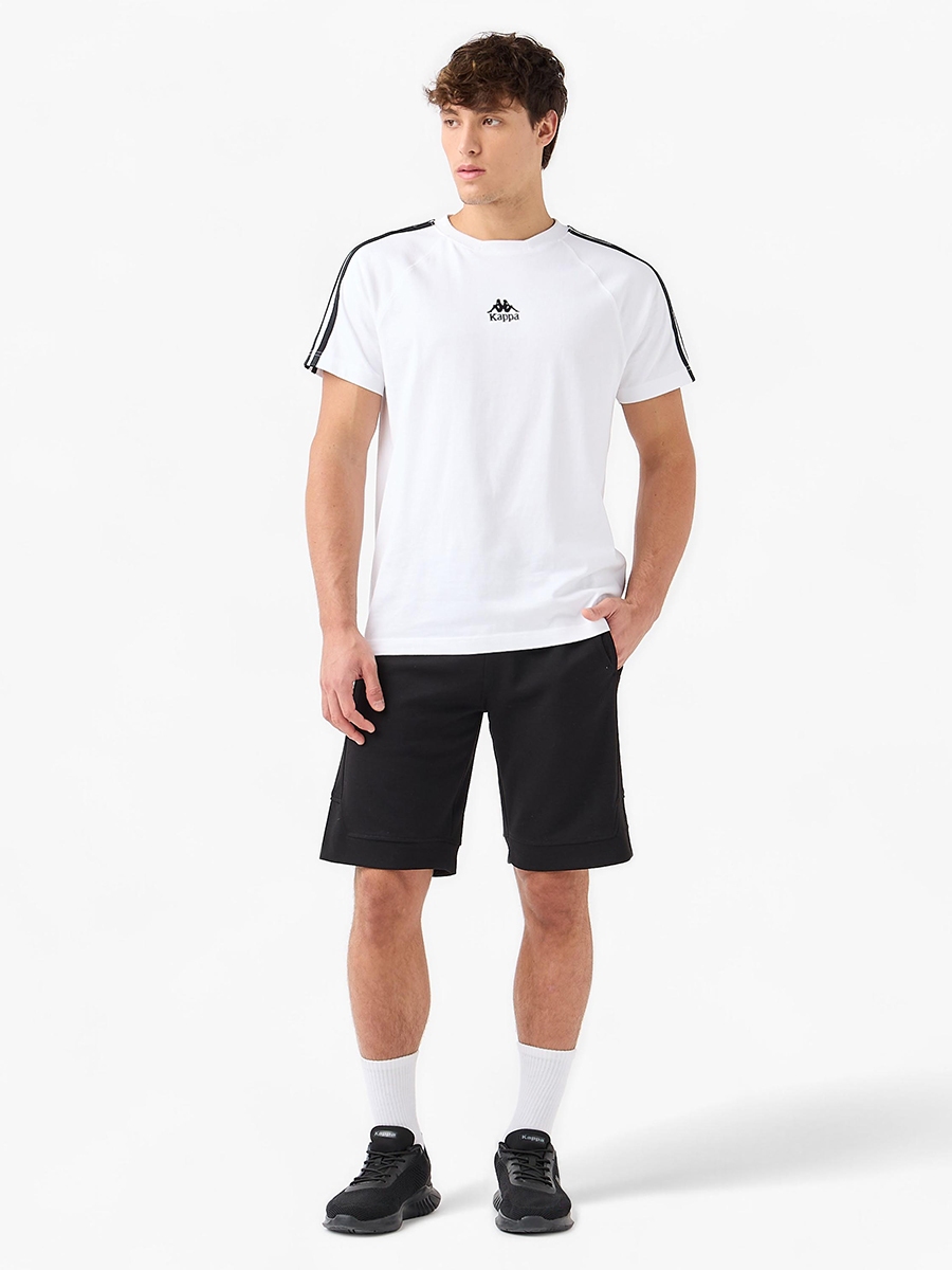 Kappa Logo Detail Shorts with Drawstring Closure and Pockets
