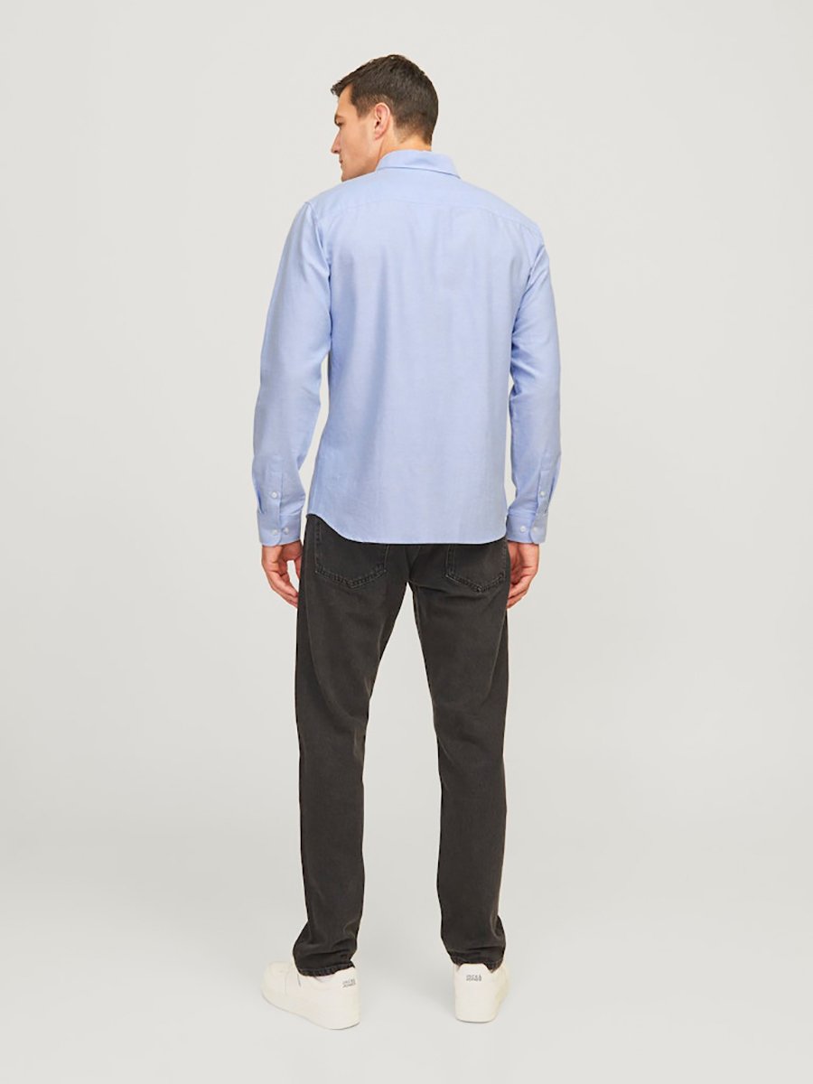 Solid Collar Long Sleeve Shirt