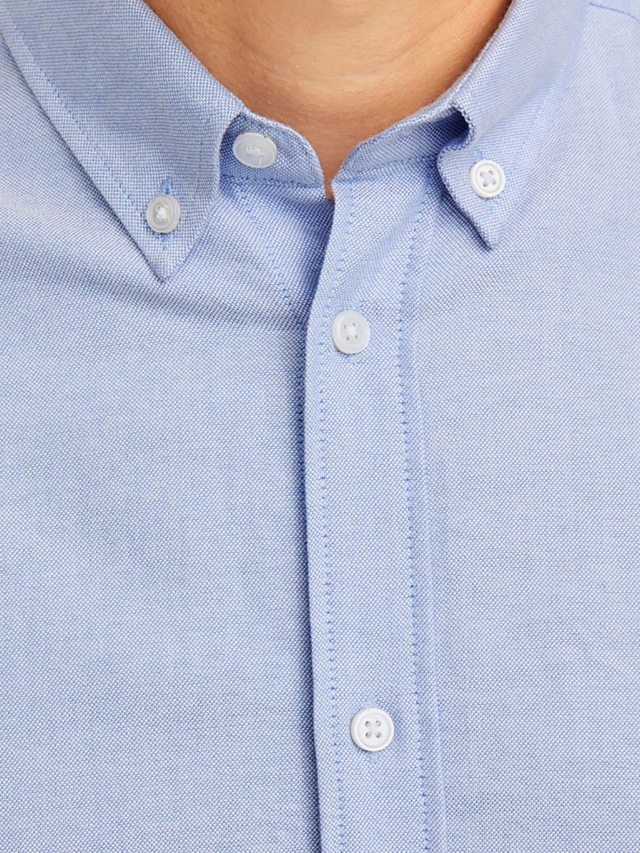 Solid Collar Long Sleeve Shirt