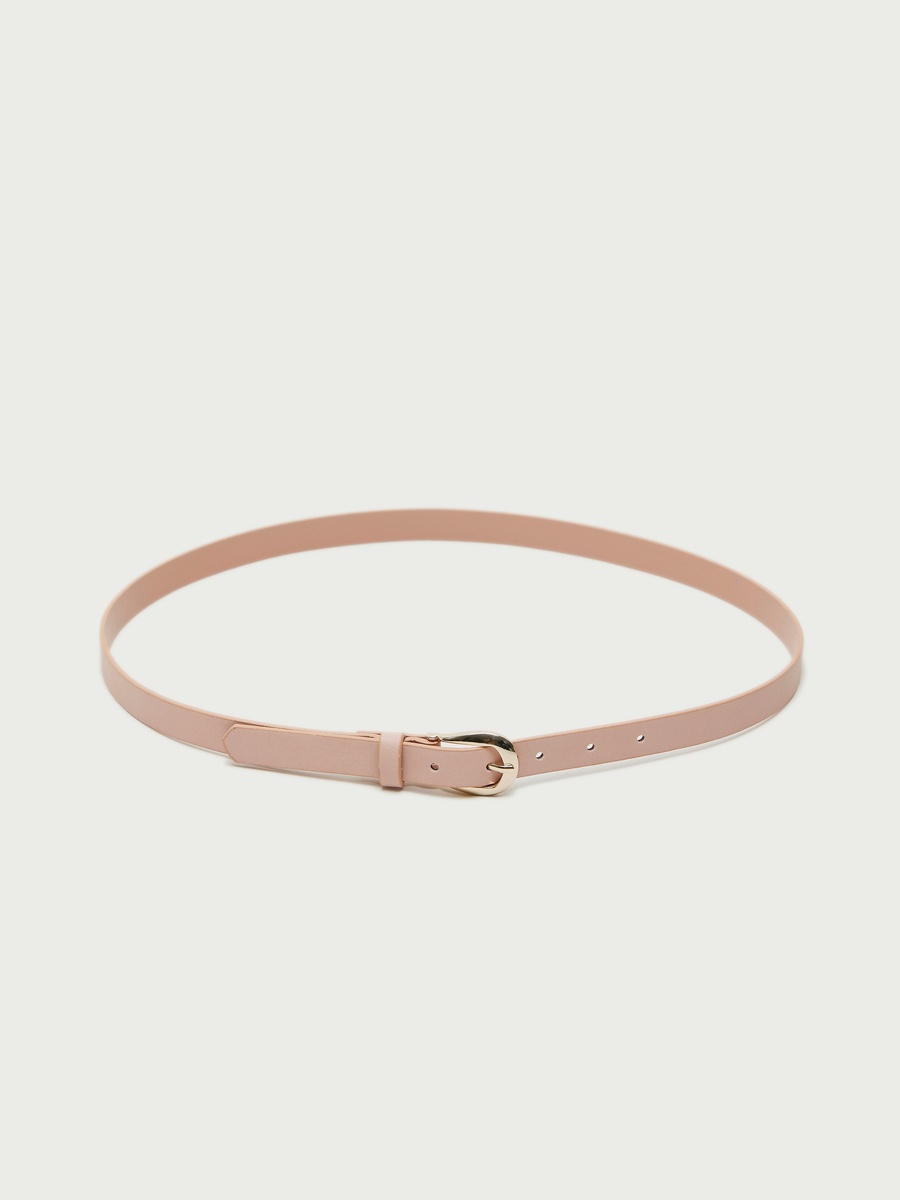 Set of 2 - Textured Leather Belt with Pin Buckle Closure