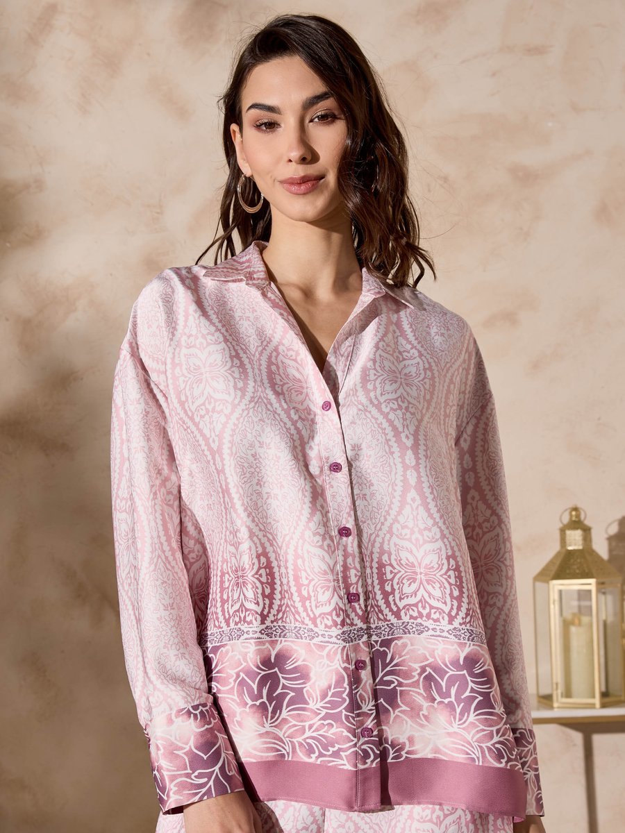 Printed Satin Shirt
