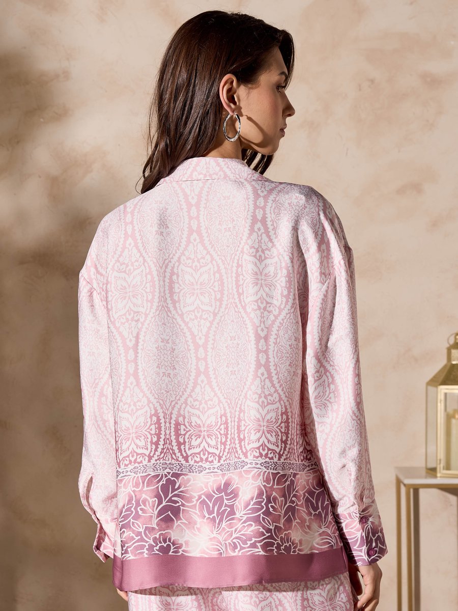 Printed Satin Shirt