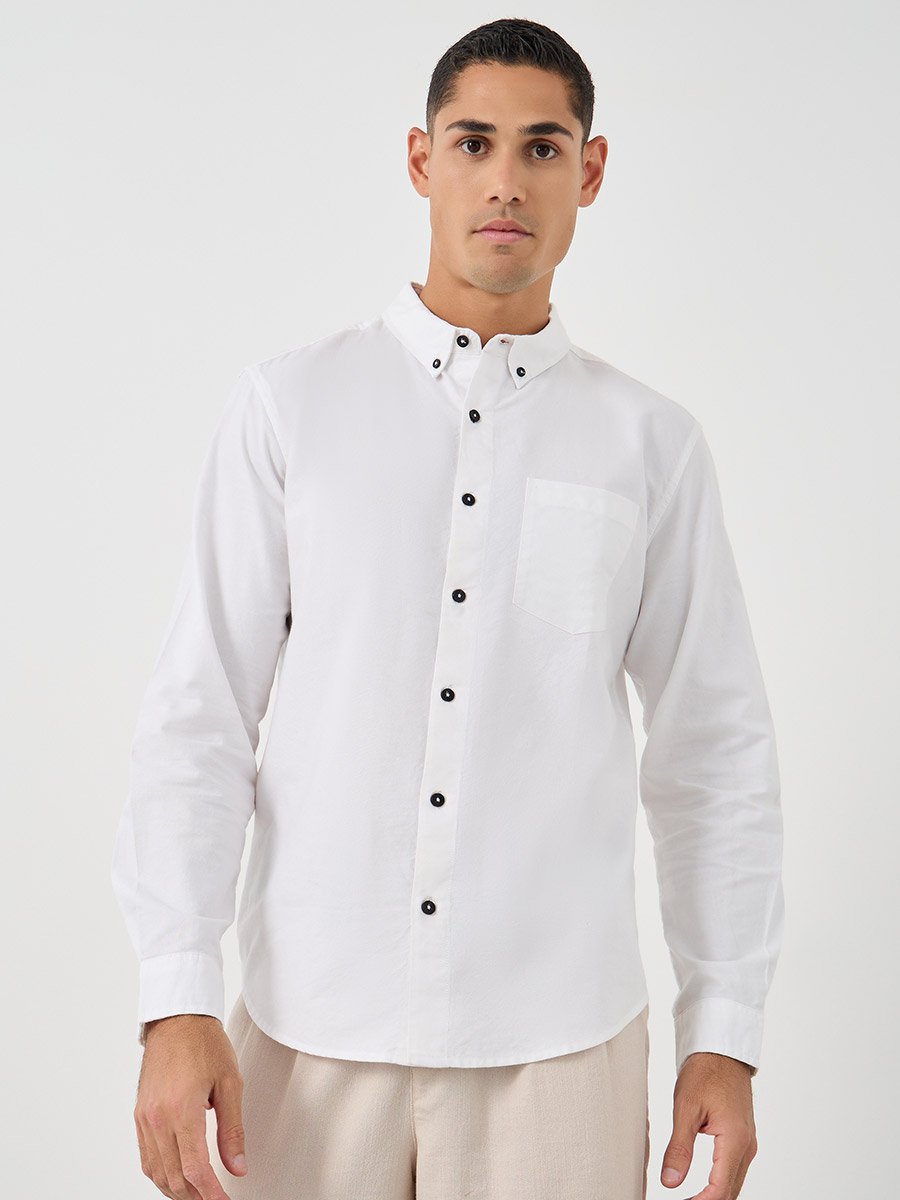 Button Down Collar Regular Fit Oxford Shirt
