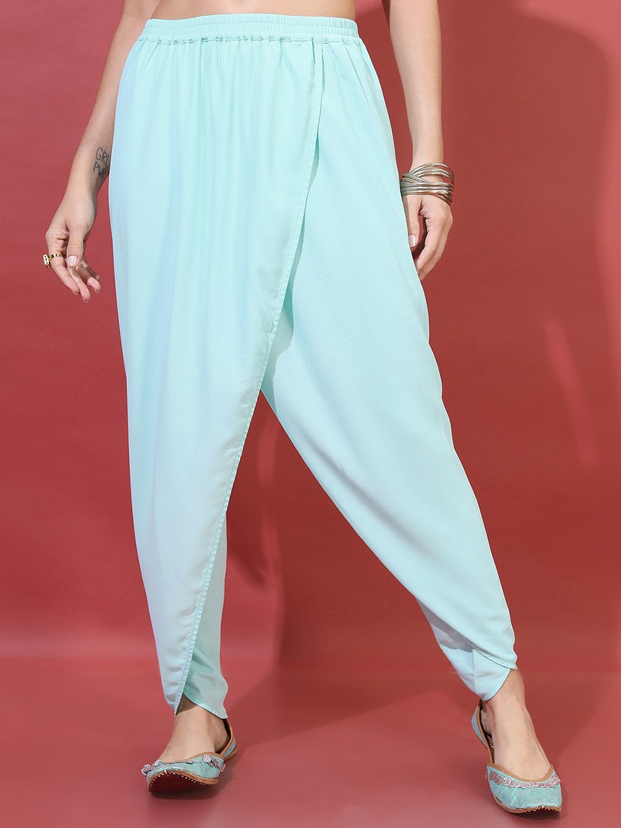Women Printed High-Low Kurta with Dhoti Pants 