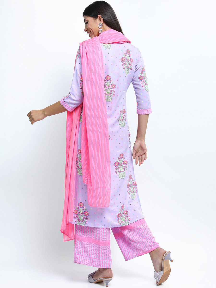 Women Pink Floral Printed Kurta Set