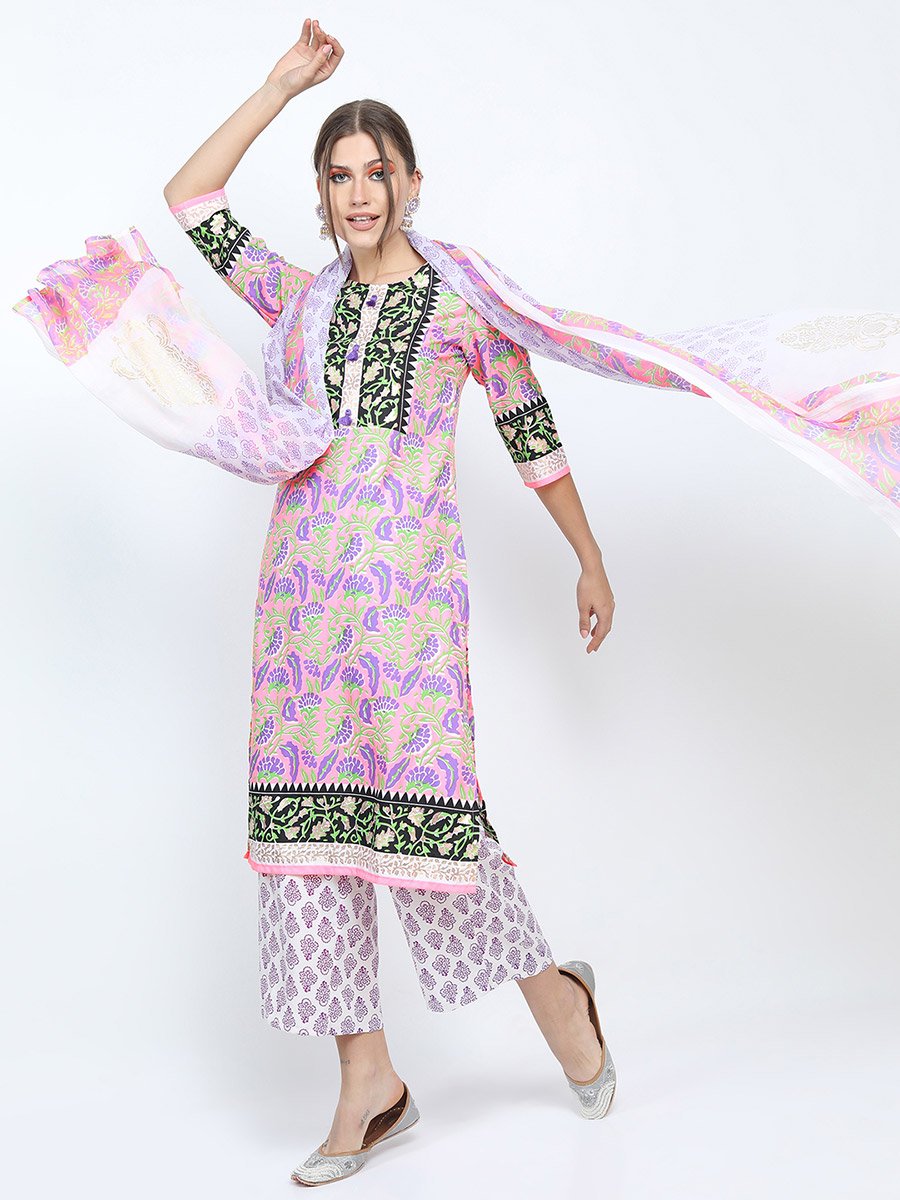 Women Multicolor Printed Kurta Set