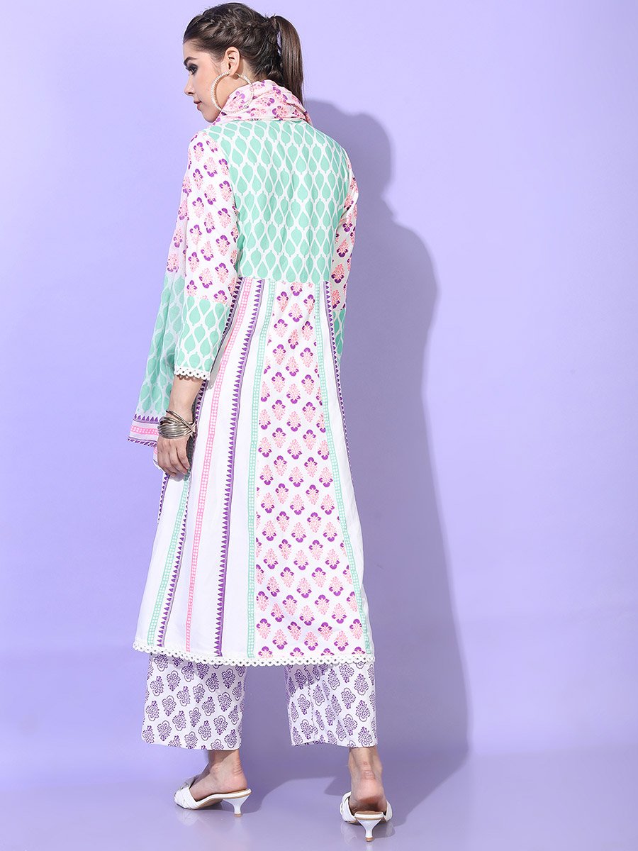 Women Multicolor Printed Viscose Rayon Kurta Set