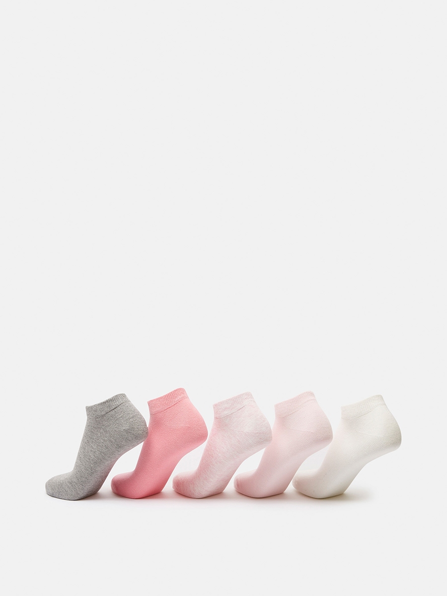 Set of 5 - Solid Ankle Length Socks