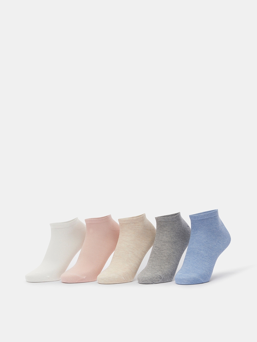 Set of 5 - Solid Ankle Length Socks