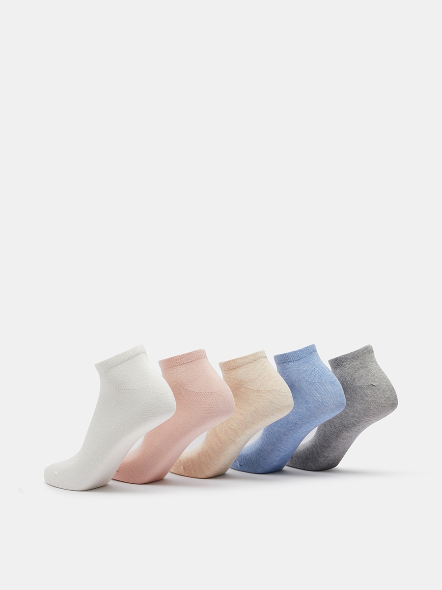 Set of 5 - Solid Ankle Length Socks