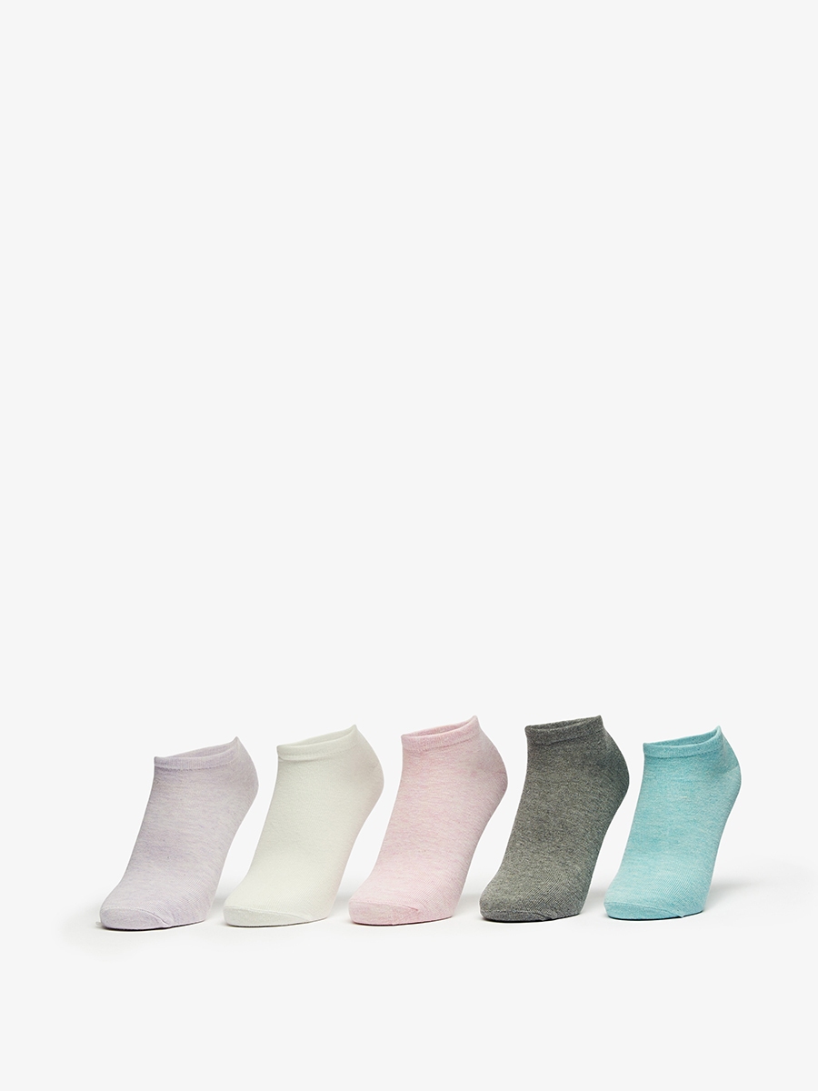 Set of 5 - Solid Ankle Length Socks