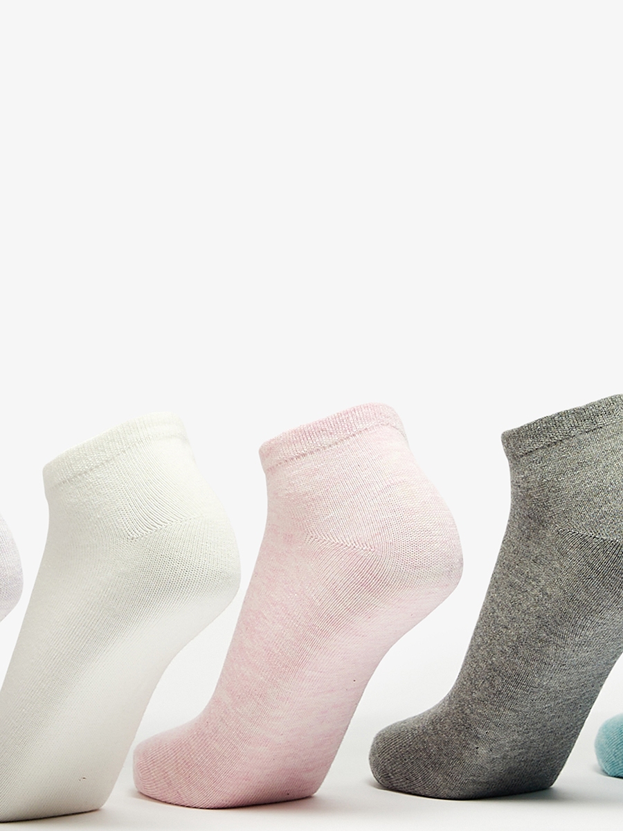 Set of 5 - Solid Ankle Length Socks
