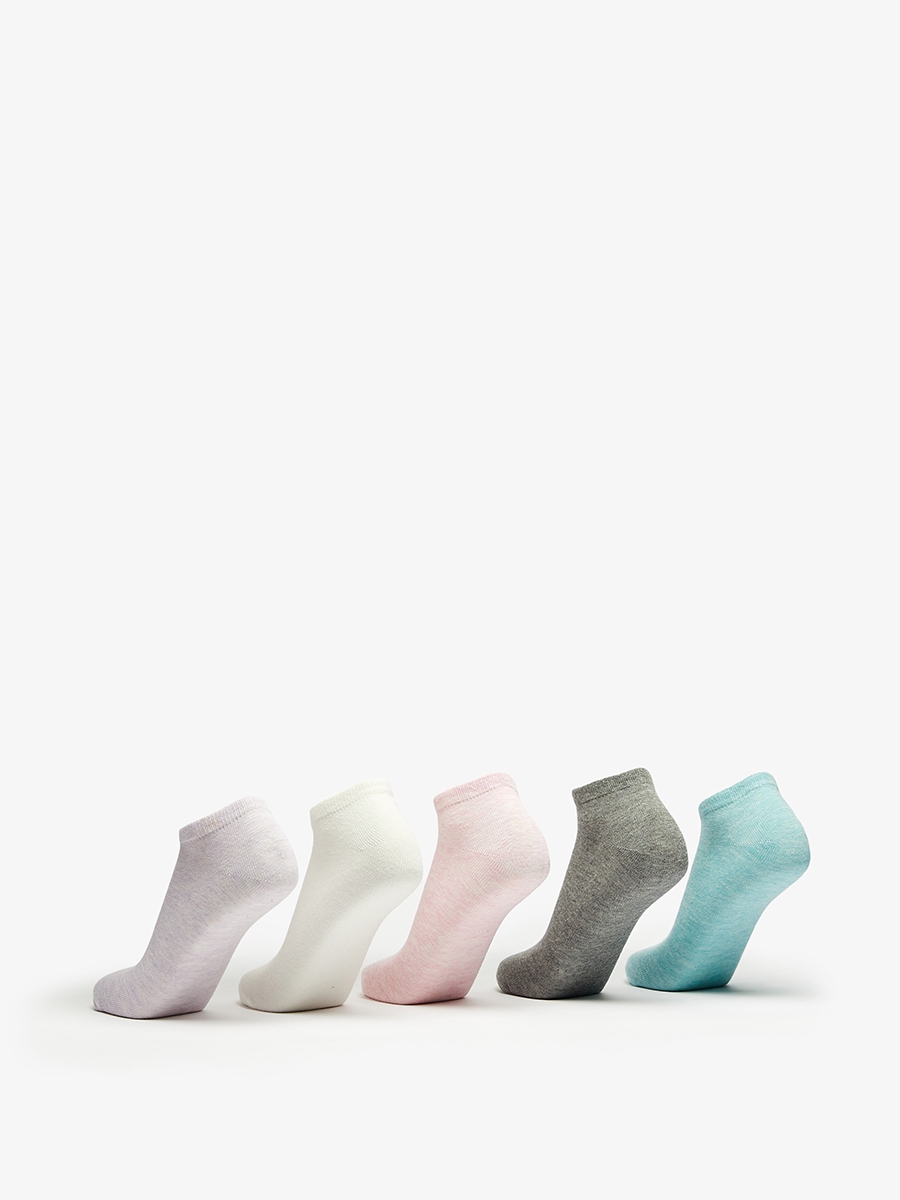 Set of 5 - Solid Ankle Length Socks