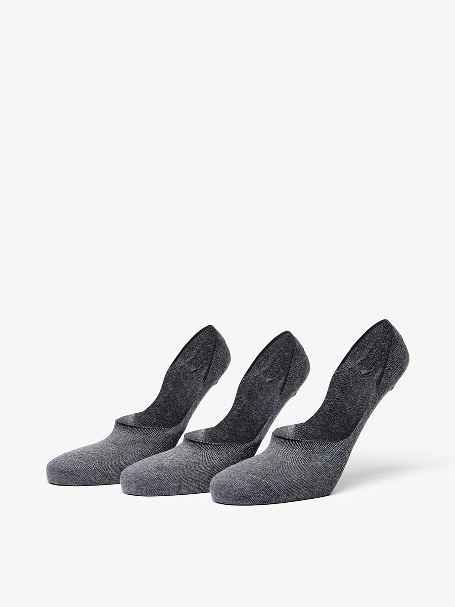Set of 3 - Solid No Show Socks